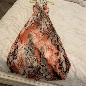 Leopard print medium maxi dress